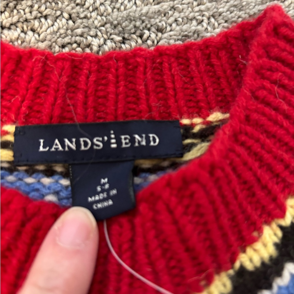 NWT red sweater Land’s End.
